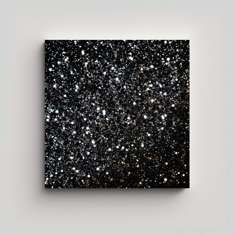 GENERICO - Cuadro Escena Brillo En Fondo Negro 90x90 Cm