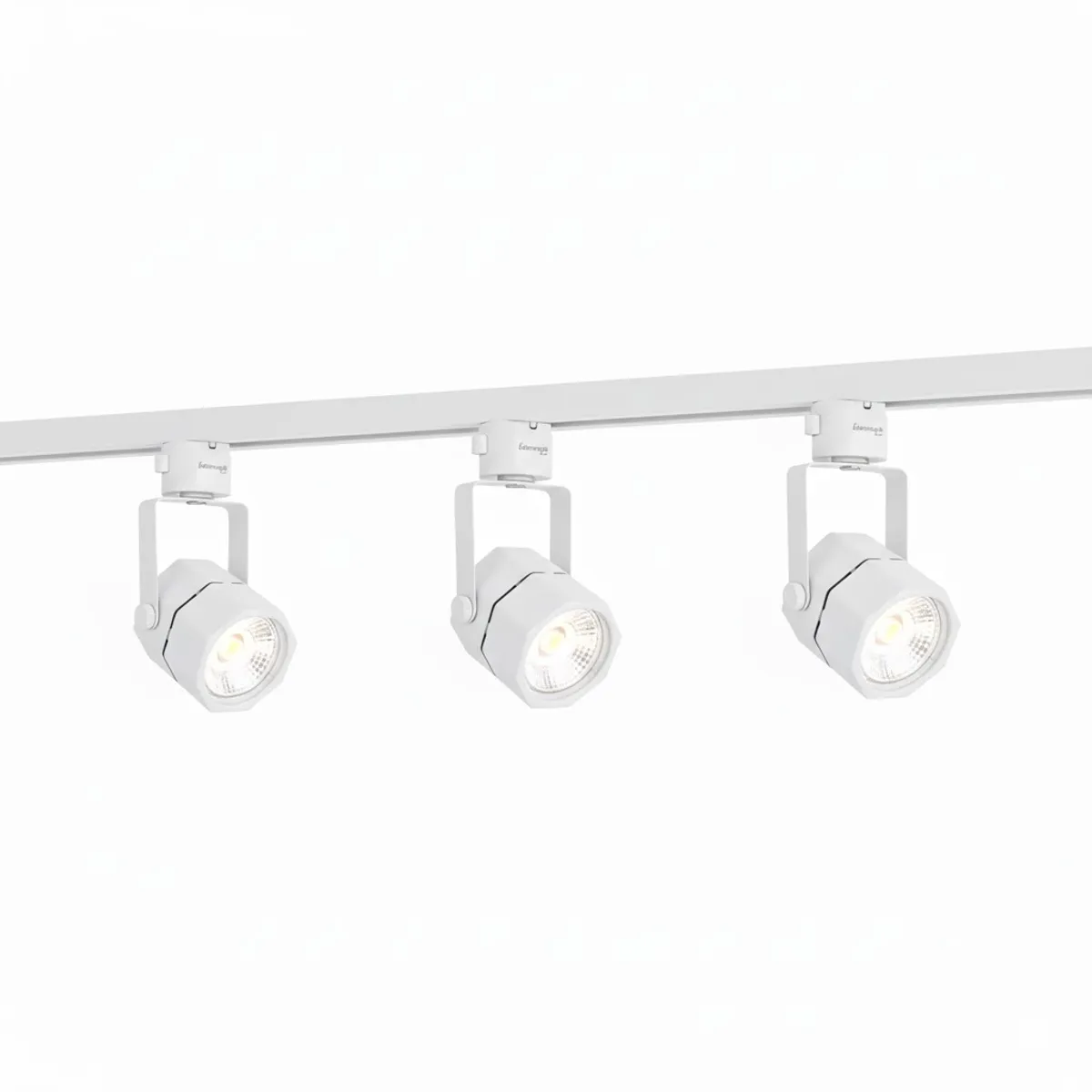 WANT - Lámpara 3 Focos Blancos Hexagonal Luz Cálida con Riel de 1 metro