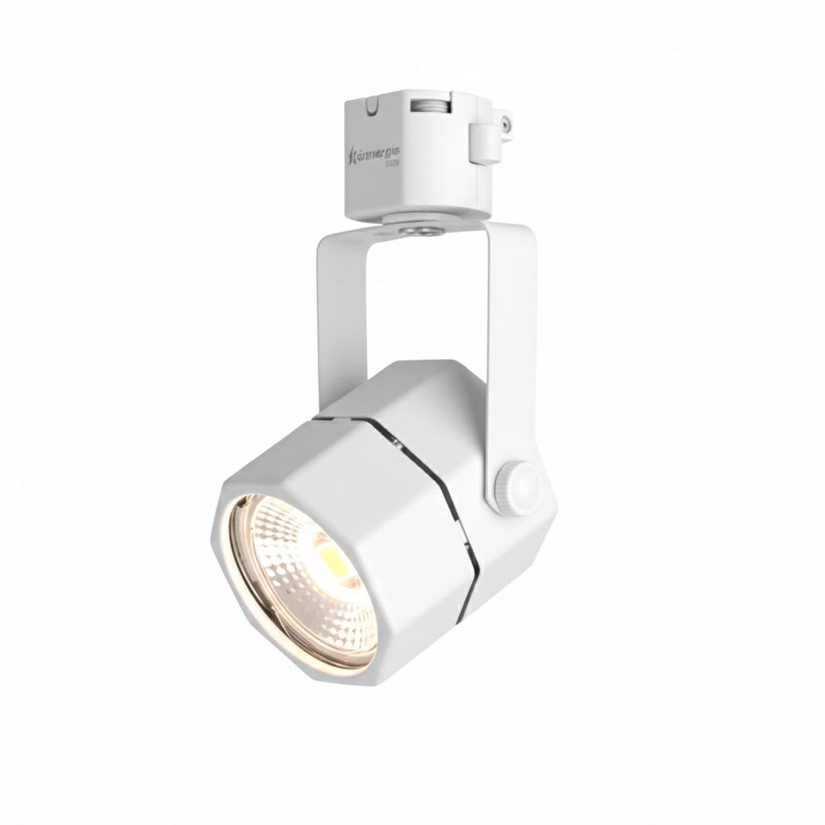 WANT - Lámpara 3 Focos Blancos Hexagonal Luz Cálida con Riel de 1 metro