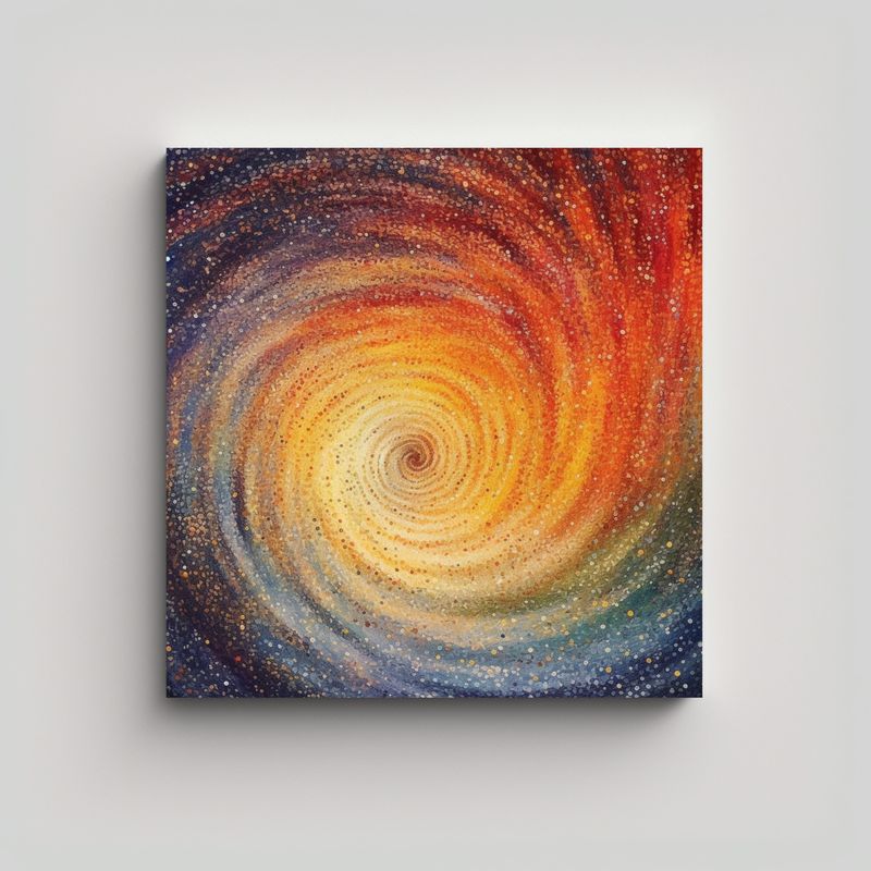 GENERICO - Cuadro Decorativo Nebuloso Espirales Infinitos 80x80 Cm