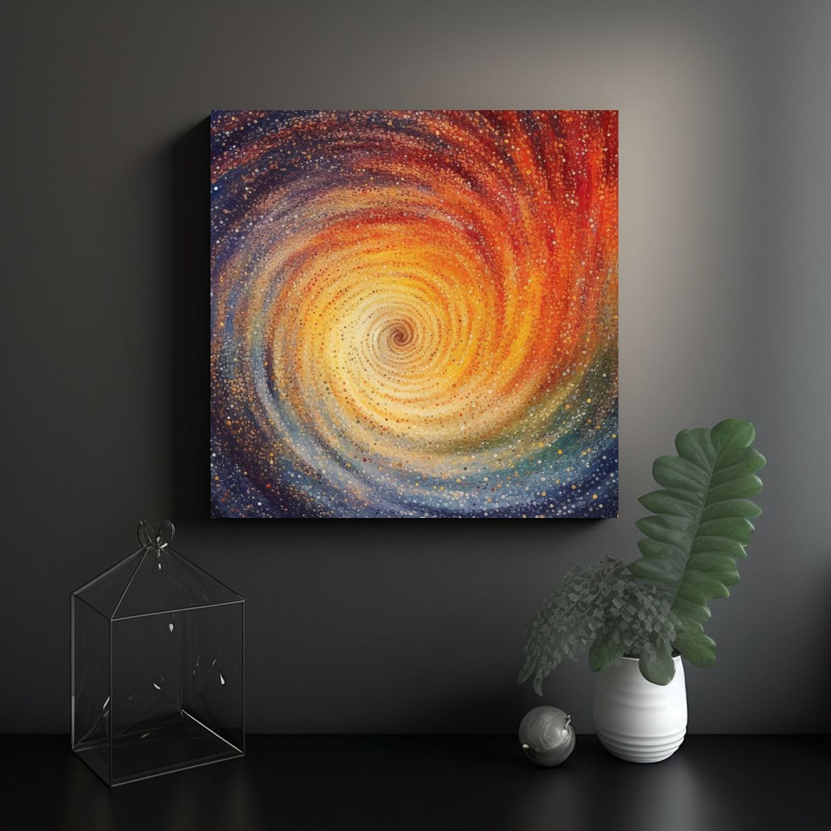 GENERICO - Cuadro Decorativo Nebuloso Espirales Infinitos 70x70 Cm
