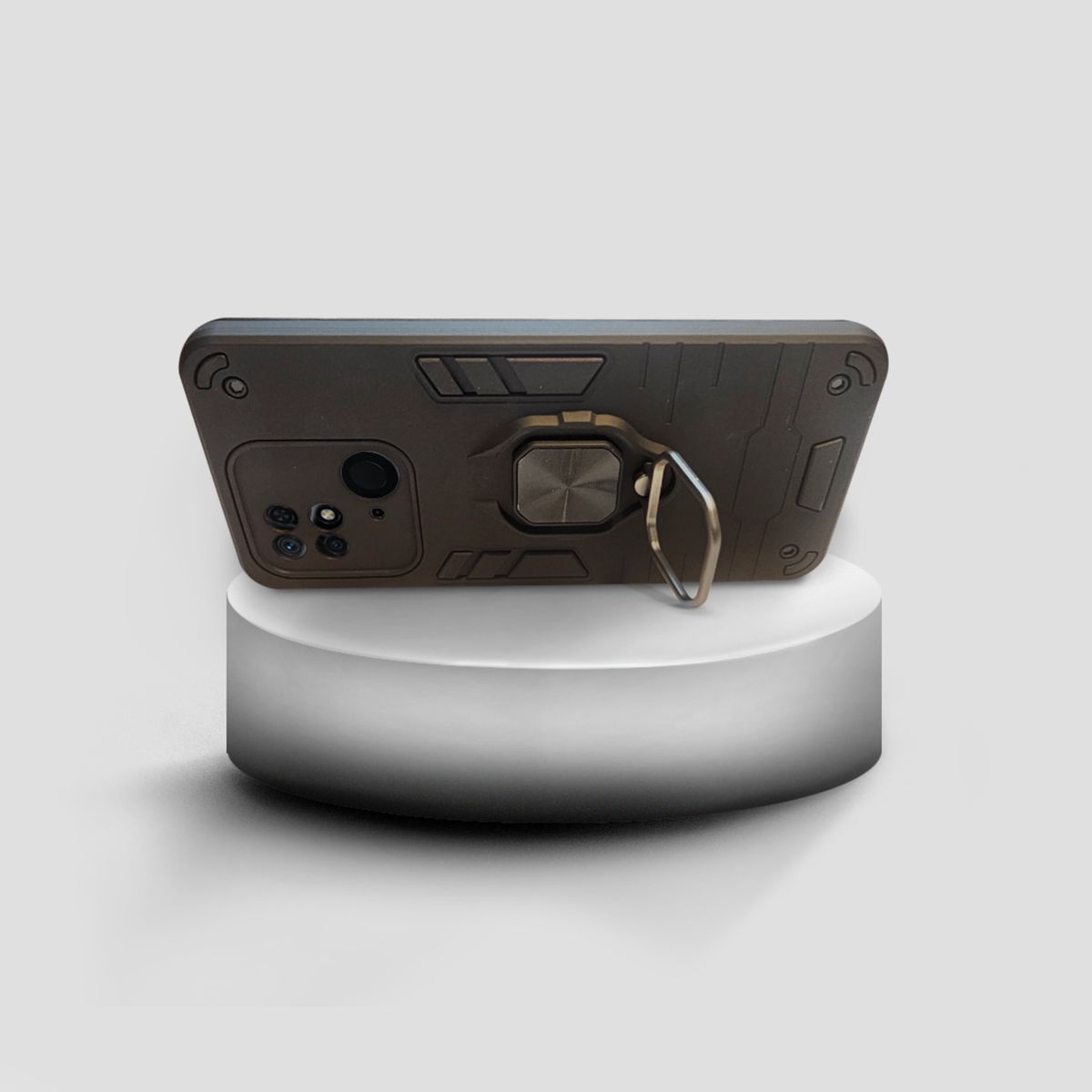 GENERICO - CARCASA ANILLO ANTIGOLPE PARA CELULAR XIAOMI REDMI 10C NEGRO