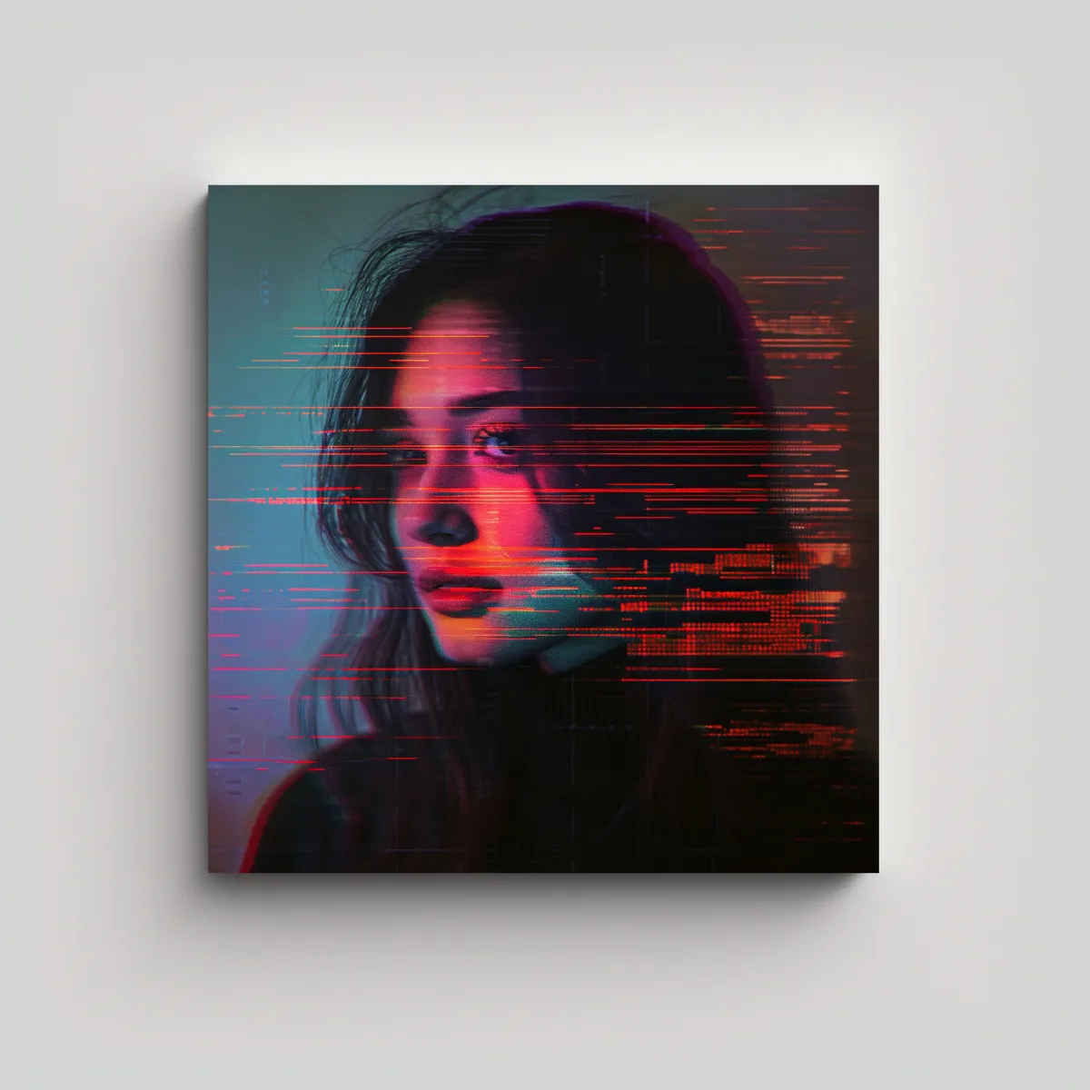 GENERICO - Pinturas Decorativas Con Efecto Glitch Para 60x60 Cm