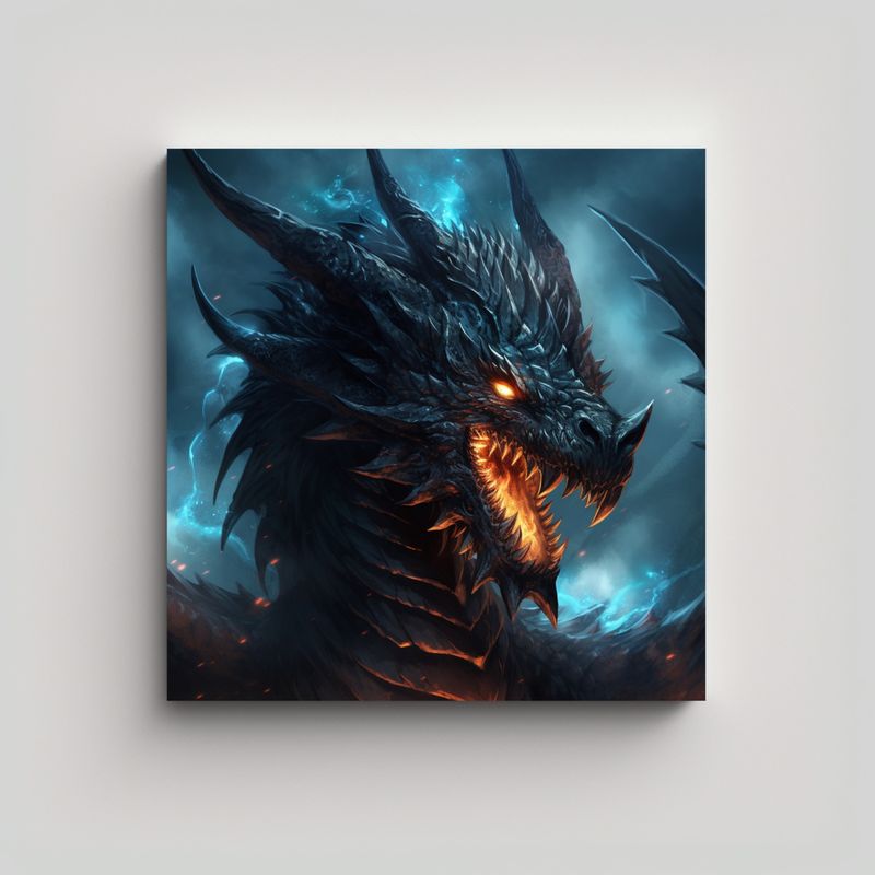 GENERICO - Venta De Tela En Bastidor Belleza Dragón Fafnir 60x60 Cm