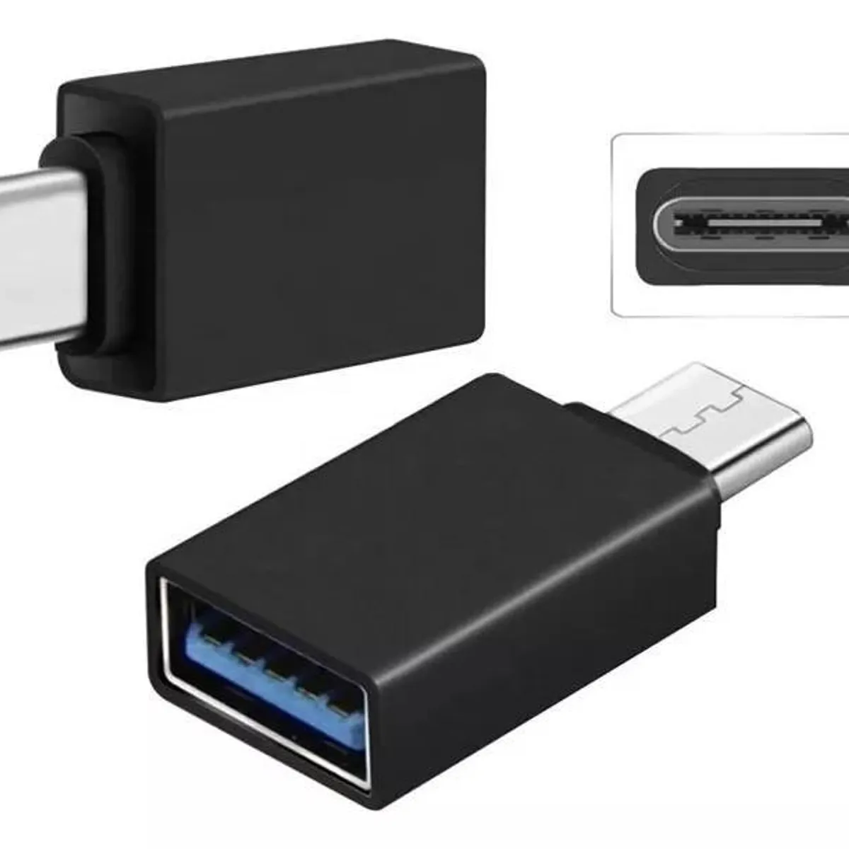 Adaptador USB tipo c macho a usb tipo hembra 3.0, marca GENERICO - Foto 2