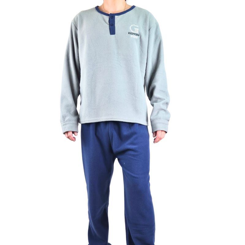 MPROPIA - Pijama Polar Hombre Invierno 2 Piezas Calidad Premium 4006