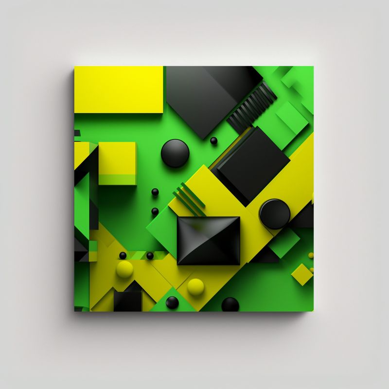 GENERICO - Cuadro Abstracto Estético Horizontal De Alta 70x70 Cm