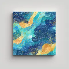 GENERICO - Diseño De Patrón Con Arena Azul Brillante Y 90x90 Cm