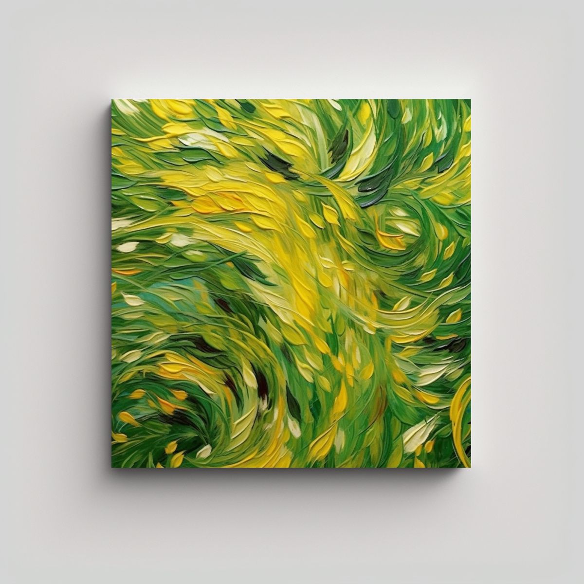 GENERICO - Patrón Abstracto Continuo De Cosecha Verde 70x70 Cm