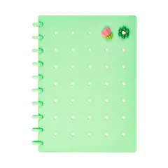 GENERICO - Cuaderno B5 c Pines Verde Agua Anillado