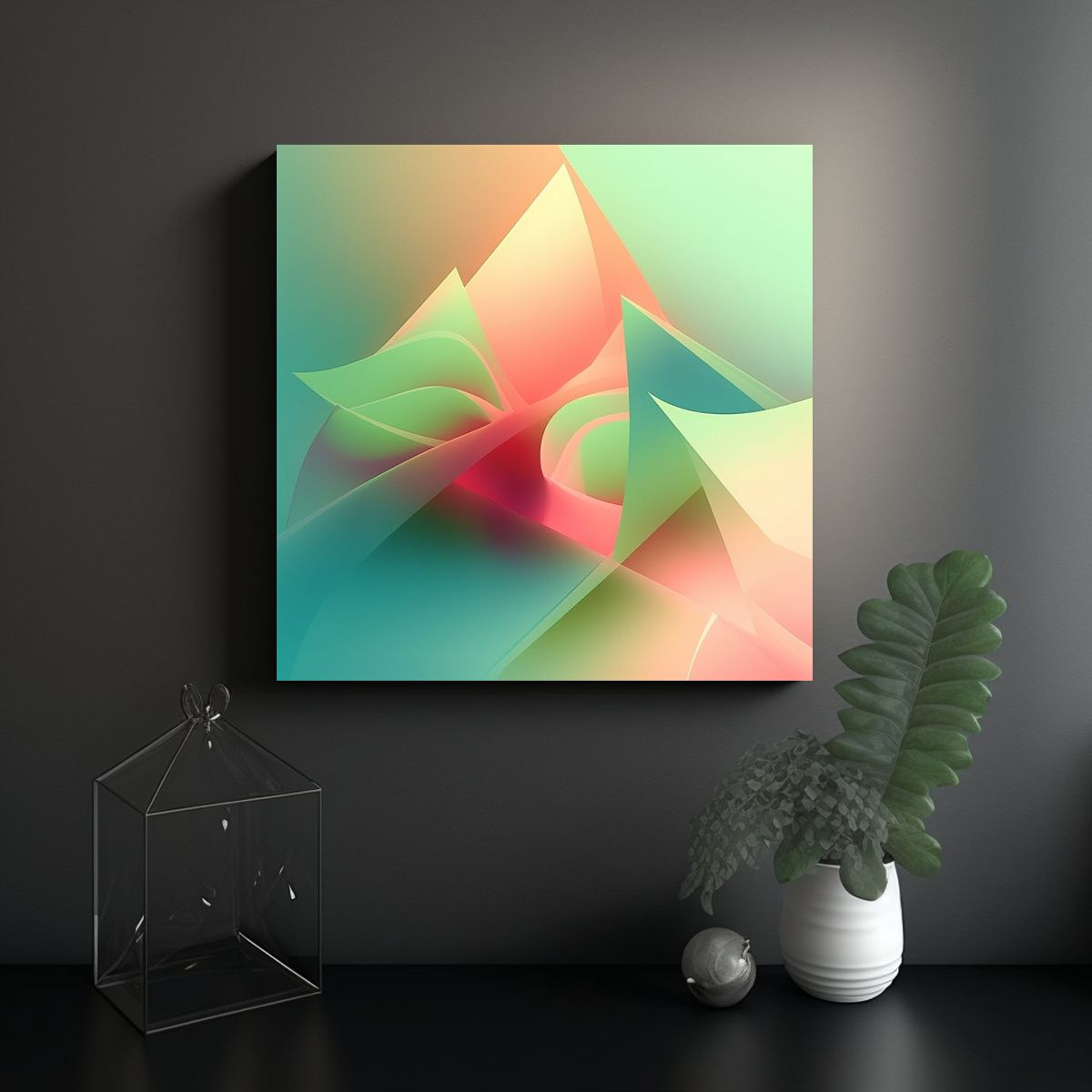 GENERICO - Cuadro De Formas Irregulares Y Variables Para 90x90 Cm