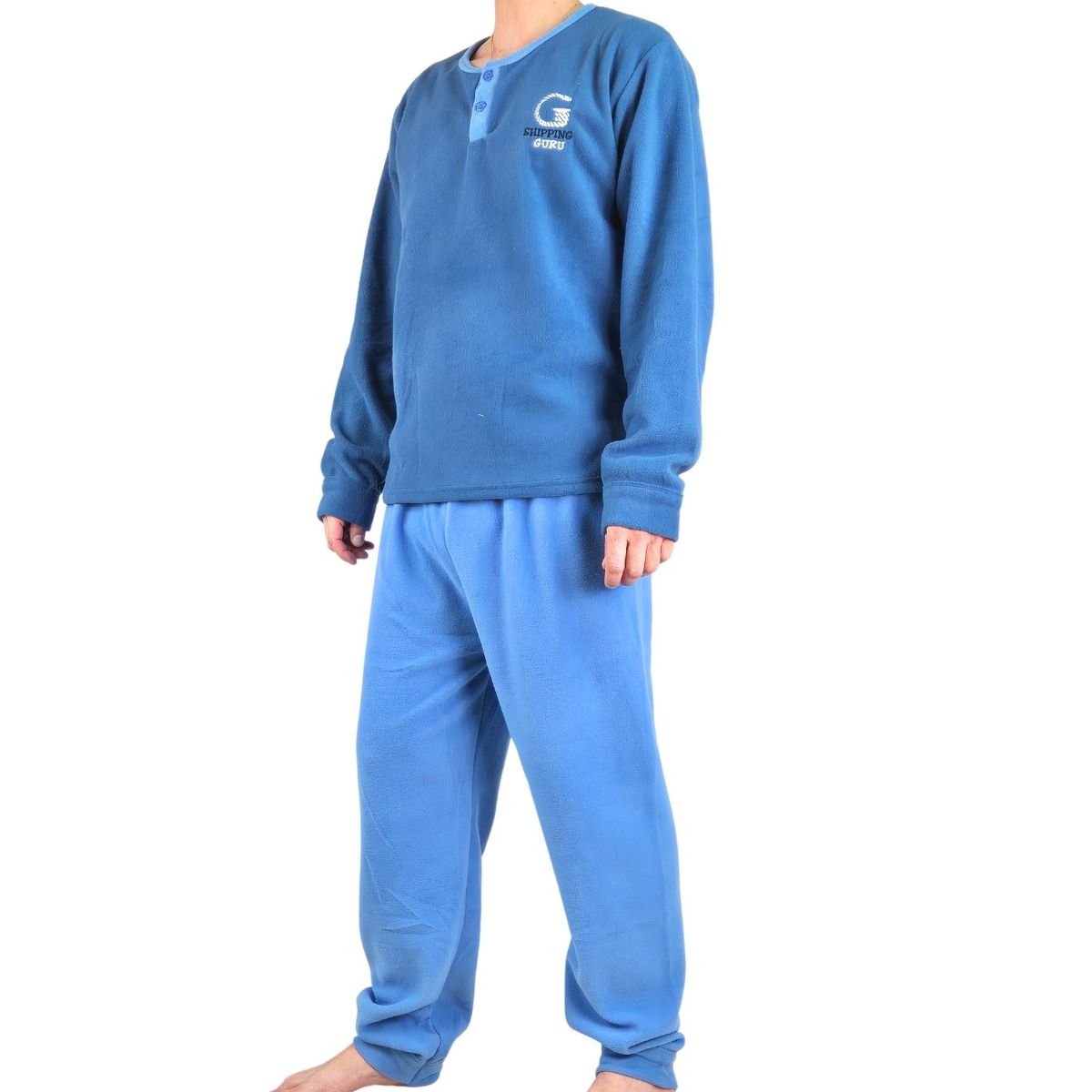 LIKE SHOP - Pijama Polar Hombre Invierno 2 Piezas Calidad Premium 4006