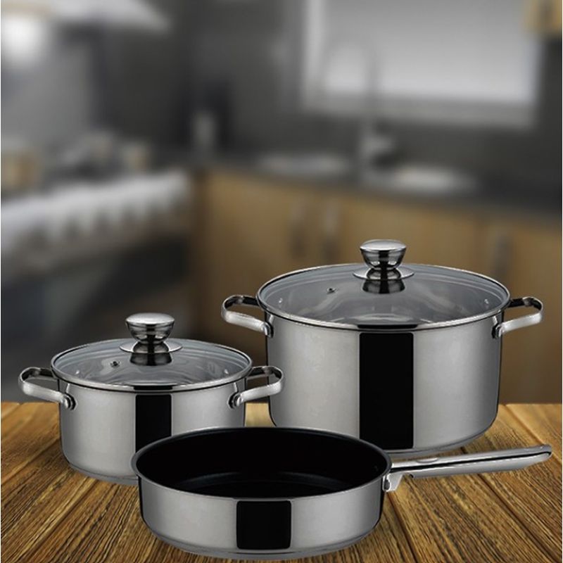 CUISINE BY IDETEX - Batería Cocina Antiadherente Angèle 5 Piezas