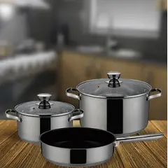 CUISINE BY IDETEX - Batería Cocina Antiadherente Angèle 5 Piezas
