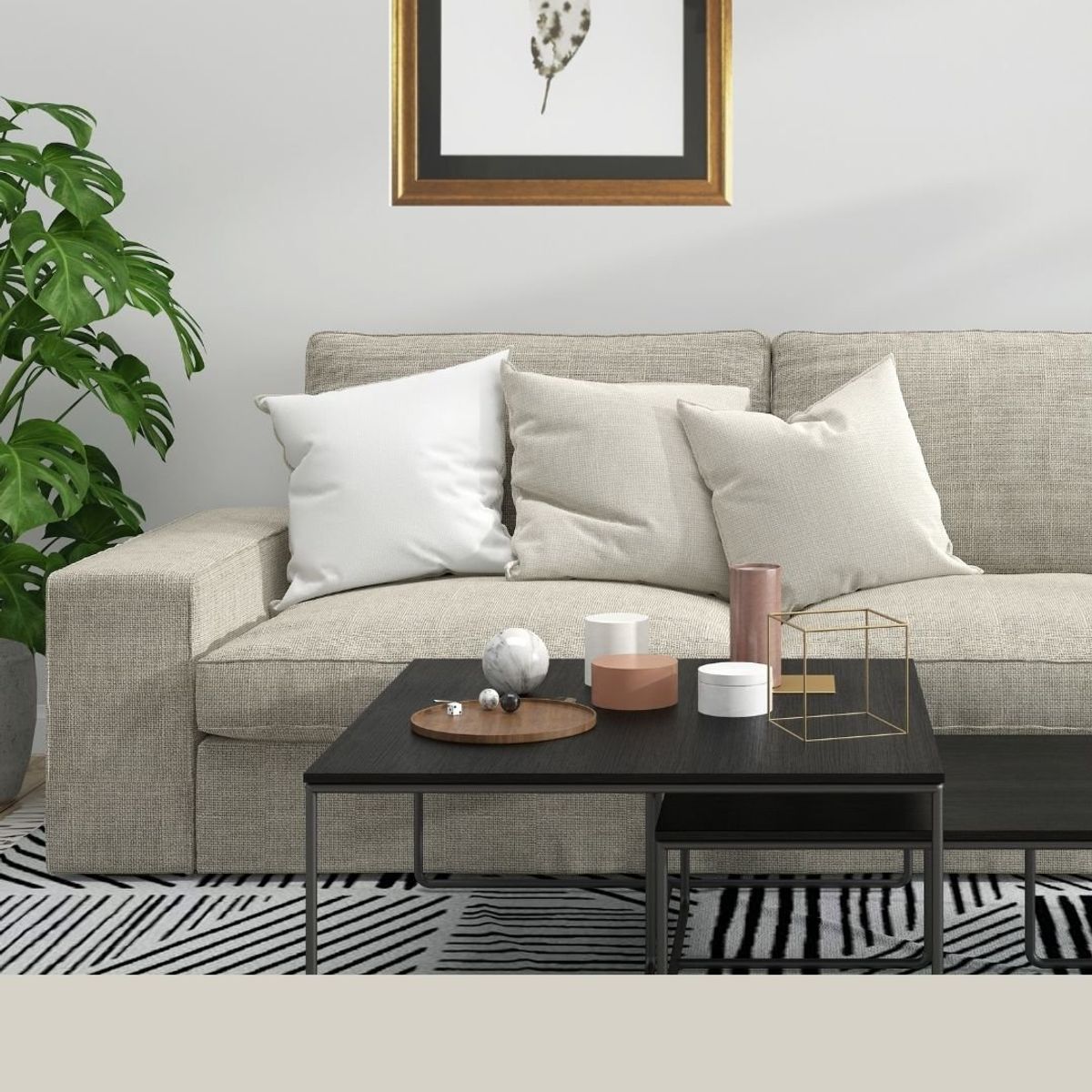 RONDA - Cuadro de pluma con puntos 40x60