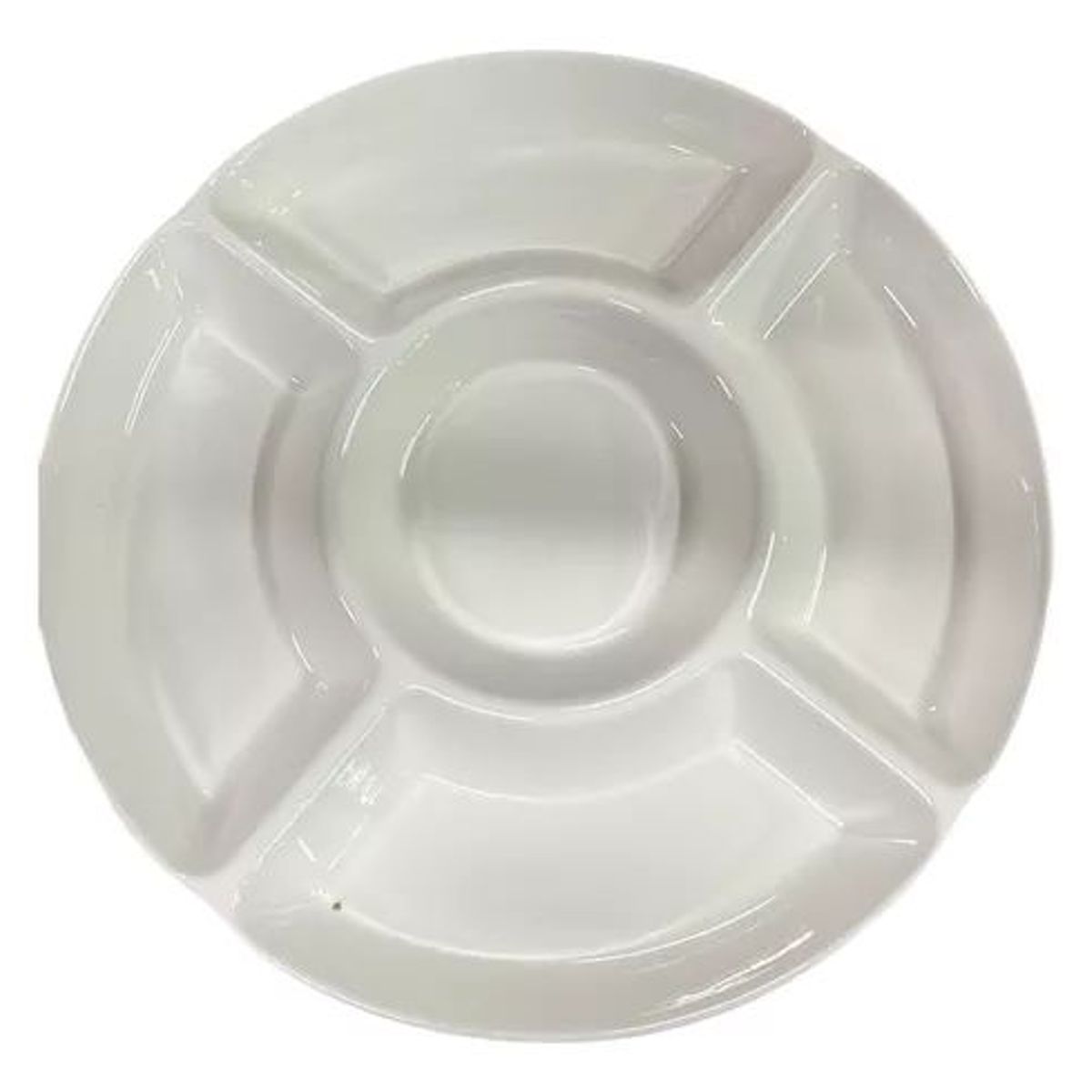 GENERICO - Plato Degustacion Redondo 32 Cm 5 Compartimientos