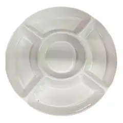 GENERICO - Plato Degustacion Redondo 32 Cm 5 Compartimientos