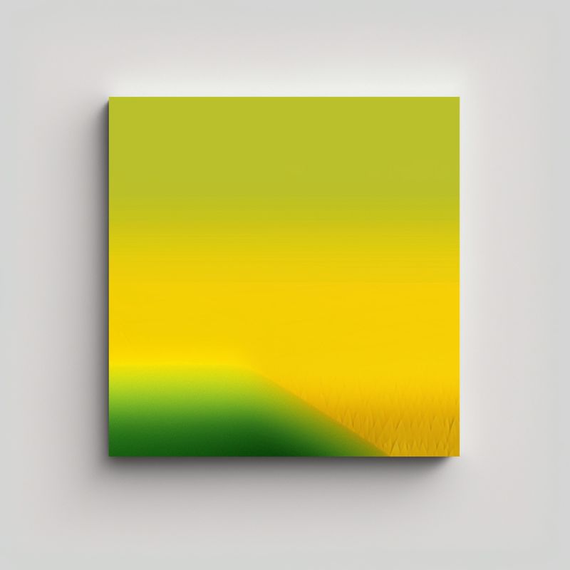 GENERICO - Pintura De Pared Amarillo Y Verde Suave Para 90x90 Cm