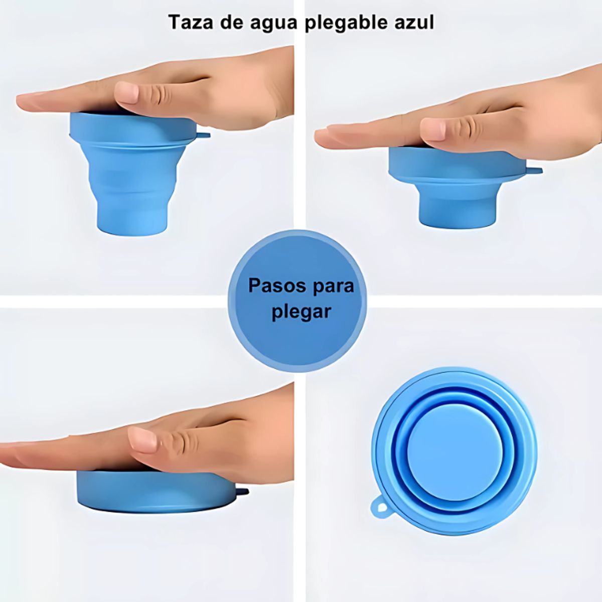 BELIDASHOP - Lunch Box Lonchera Térmica De Alimentos + Taza Plegable Azul