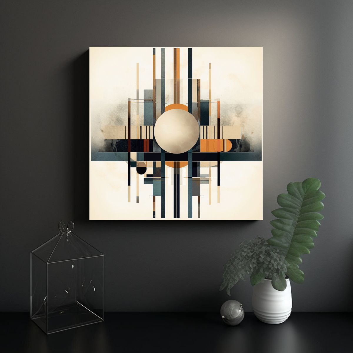 GENERICO - Cuadros Abstractos Minimalistas Que Resaltan 70x70 Cm