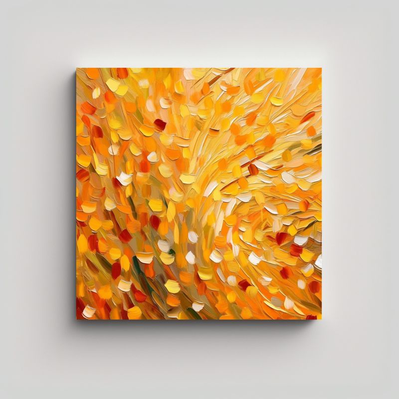 GENERICO - Cuadro De Tela Moderno Temática Cosecha 60x60 Cm