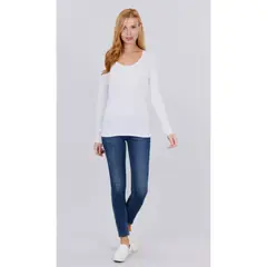 MPROPIA - Camiseta Mujer Elasticada Forro Polar Manga Larga 2419