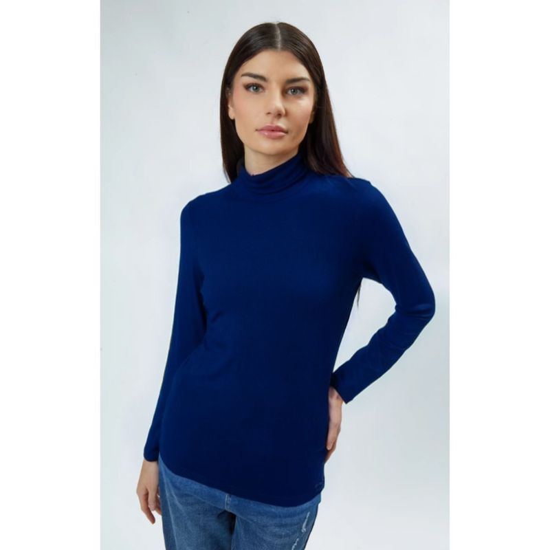MPROPIA - Camiseta Mujer Elasticada Forro Polar Cuello Beatle 4219