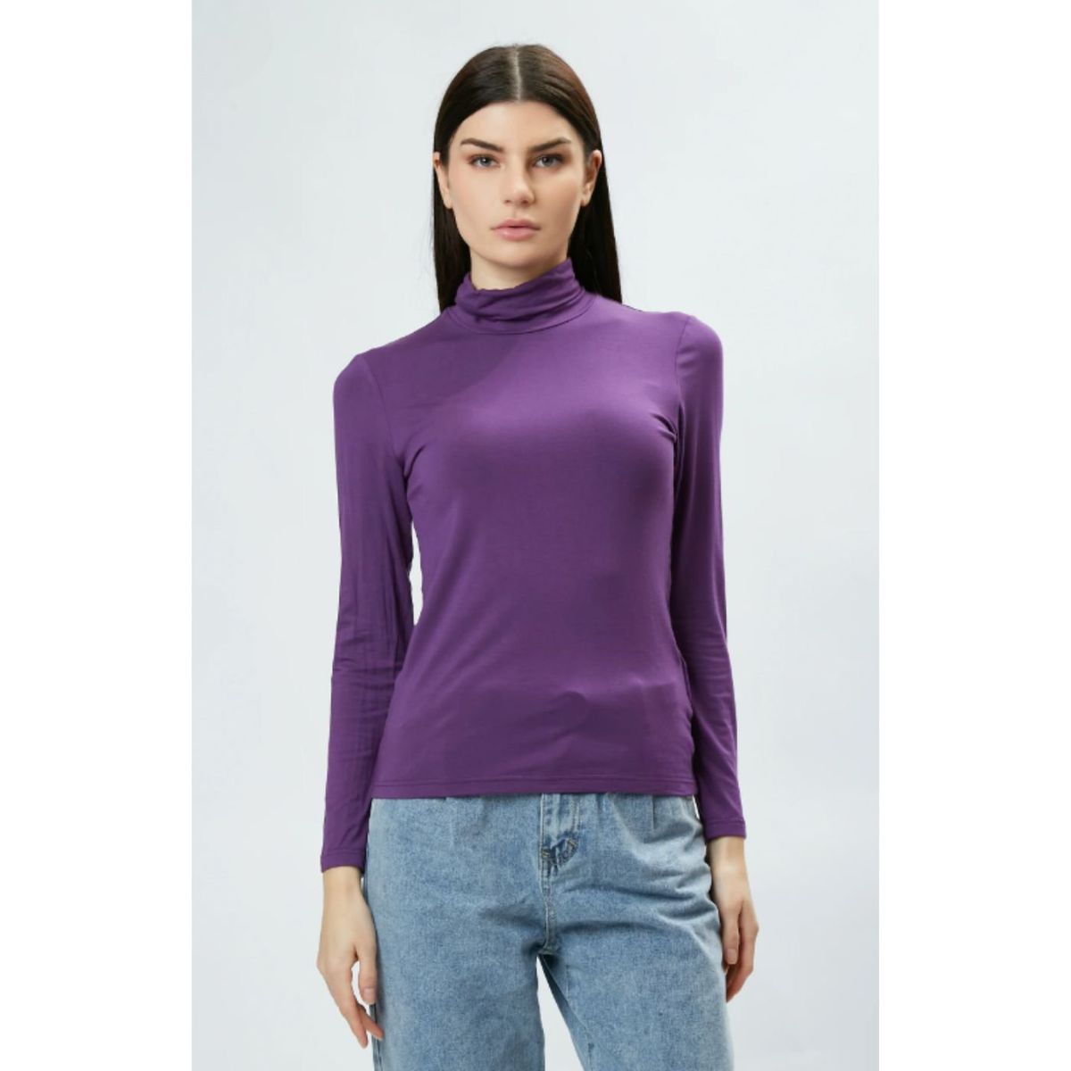 LIKE SHOP - Camiseta Mujer Elasticada Forro Polar Cuello Beatle 4219