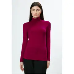 LIKE SHOP - Camiseta Mujer Elasticada Forro Polar Cuello Beatle 4219