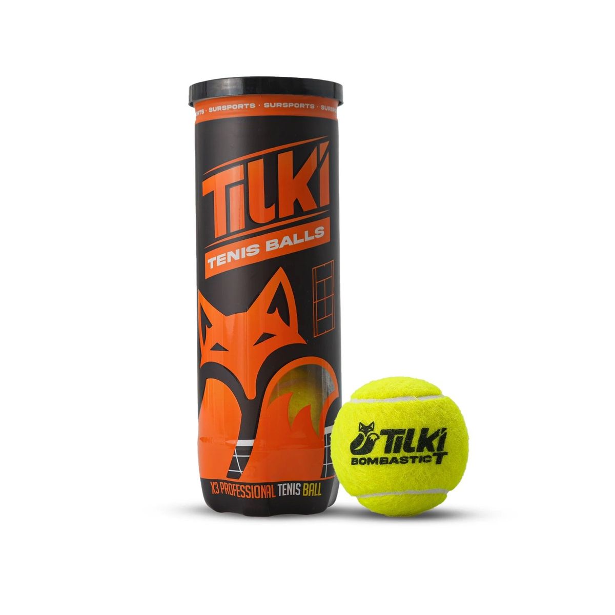 GENERICO - Caja de Pelotas Tilki Tenis Bombastic X3 - 24 Tarros