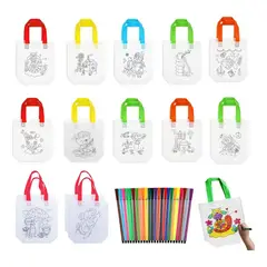 MUNDO MAGIA - Pack De 24 Bolsas Pintar+24pcs pluma De Acuarela Cumpleaños