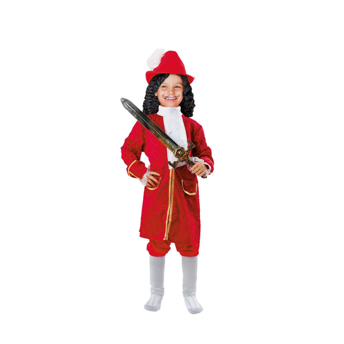 GENERICO - Disfraz Capitán Garfio Para Niños talla 5-6años