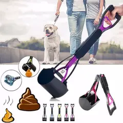 METALFER - Recogedor De Cacas De Perros Plegable VIOLETA