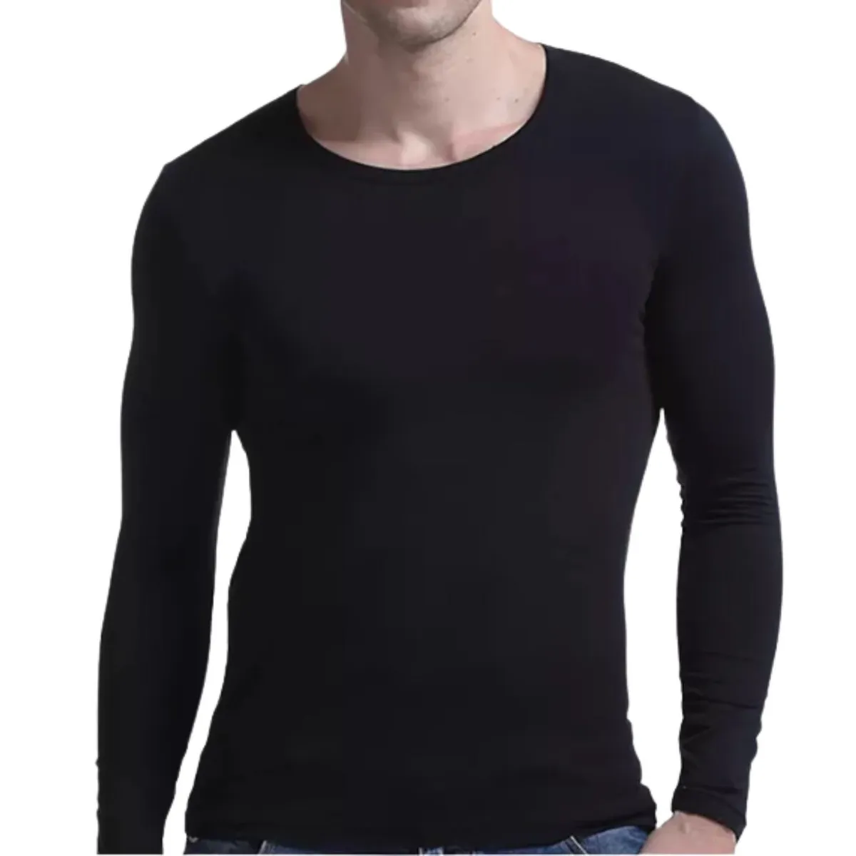 LIKE SHOP - Camiseta Hombre Manga Larga Cuello Polo Fibra Bambu 2739