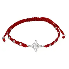 GENERICO - Pulsera Hilo Rojo Nudo De Brujas Plata Fina Protección