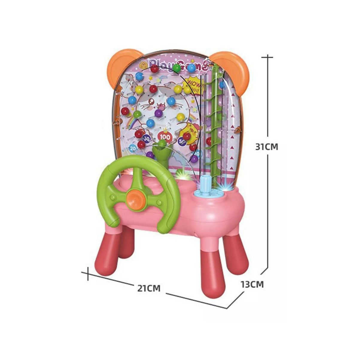 GENERICO - Juguete Maquina Atrapa Pelota Infantil Rosado 31x21x13cm