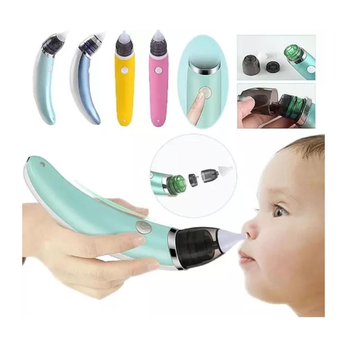 GENERICO - Aspiradora Nasal Para Bebes Recargable USB Accesorios