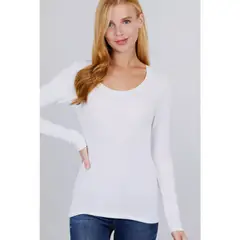 MPROPIA - Camiseta Mujer Forro Polar Manga Larga Blanco Negro 2101
