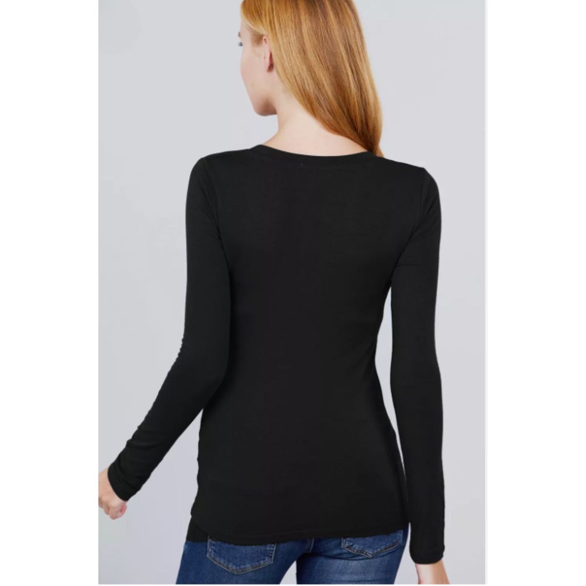 LIKE SHOP - Camiseta Mujer Forro Polar Manga Larga Blanco Negro 2101