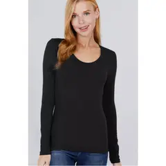 MPROPIA - Camiseta Mujer Forro Polar Manga Larga Blanco Negro 2101