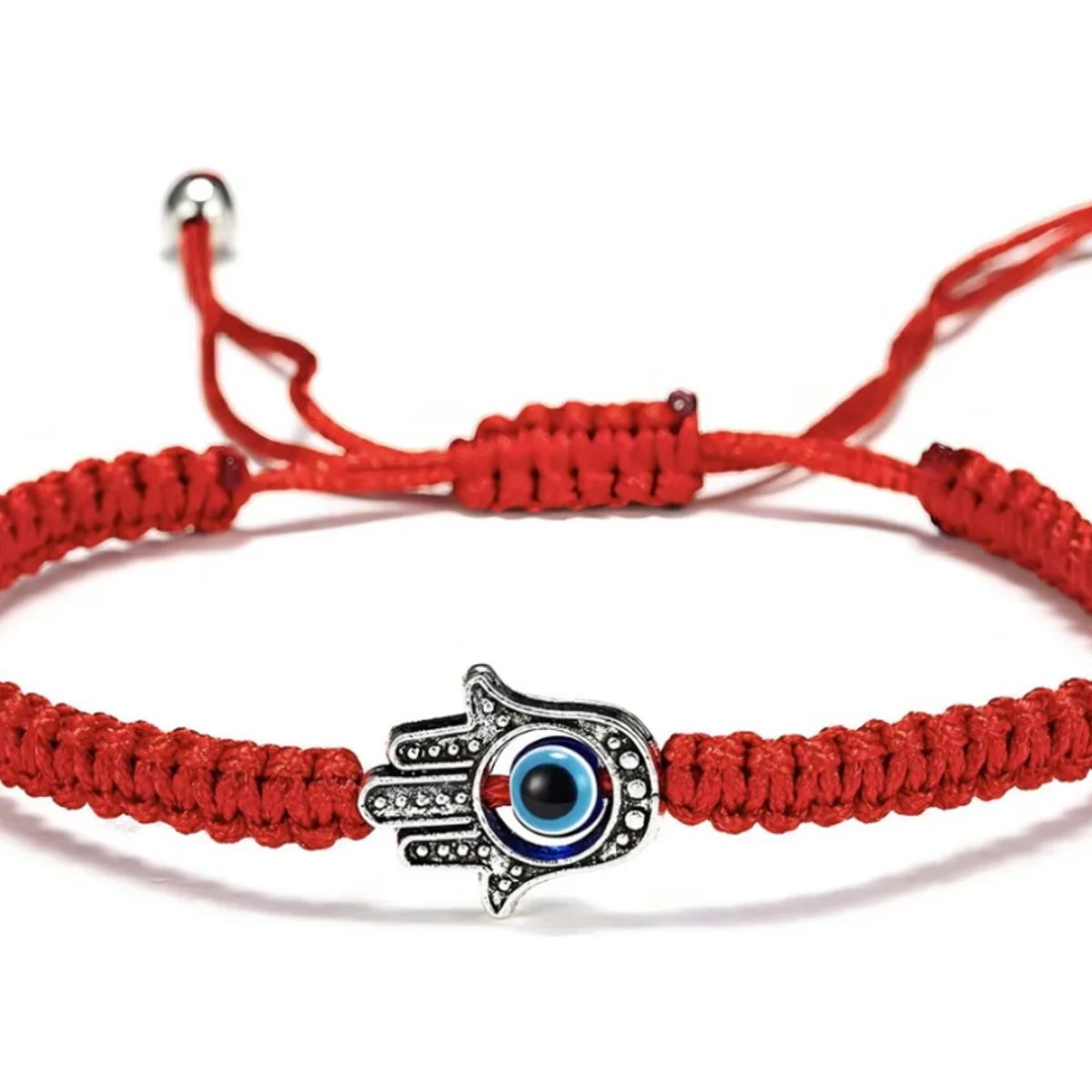 GENERICO - Pulsera Roja Ojo Turco Mano De Fátima Protección Y Suerte