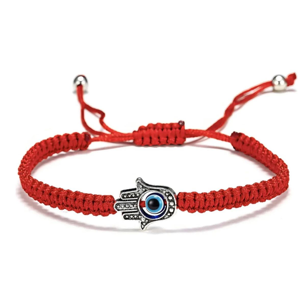 GENERICO - Pulsera Roja Ojo Turco Mano De Fátima Protección Y Suerte