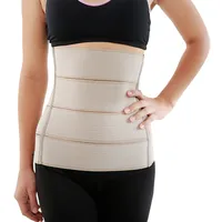 Faja Abdominal Con Protección Post Operatoria 4 Bandas - Talla S