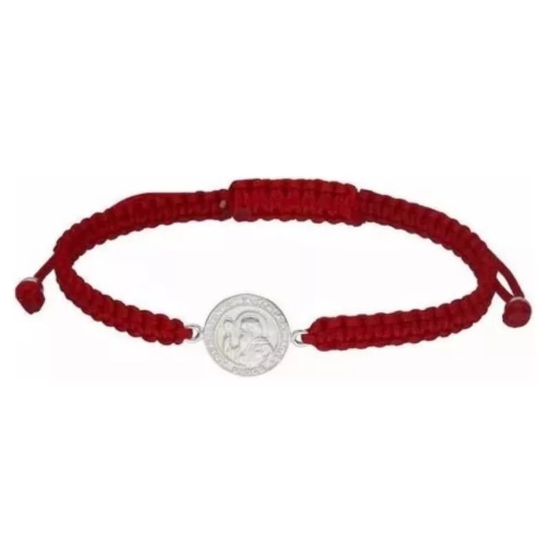 GENERICO - Pulsera Hilo Rojo Medalla San Benito Plata Bebés Y Niños