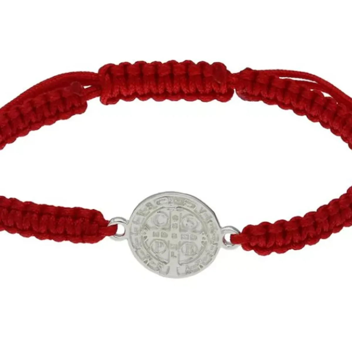 GENERICO - Pulsera Hilo Rojo Medalla San Benito Plata Bebés Y Niños