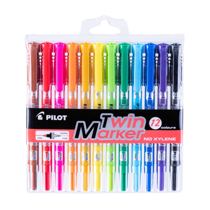 PILOT - Set Marcadores Doble Punta 12 un.