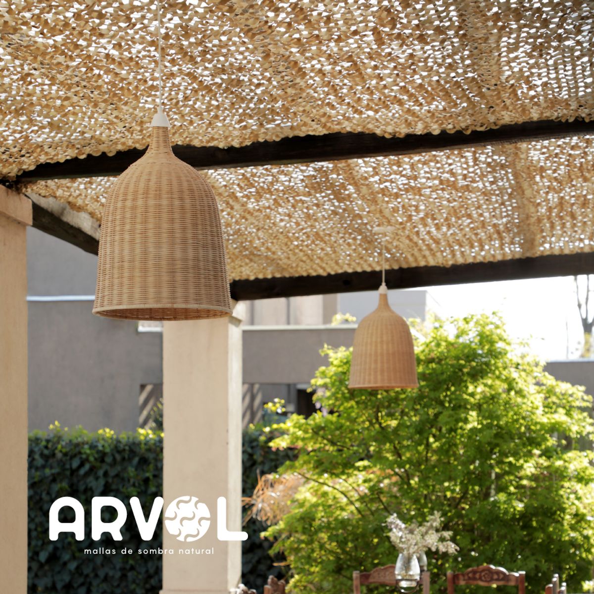 CAMONET - Malla de Sombreo Natural ARVOL 3x3 Desert