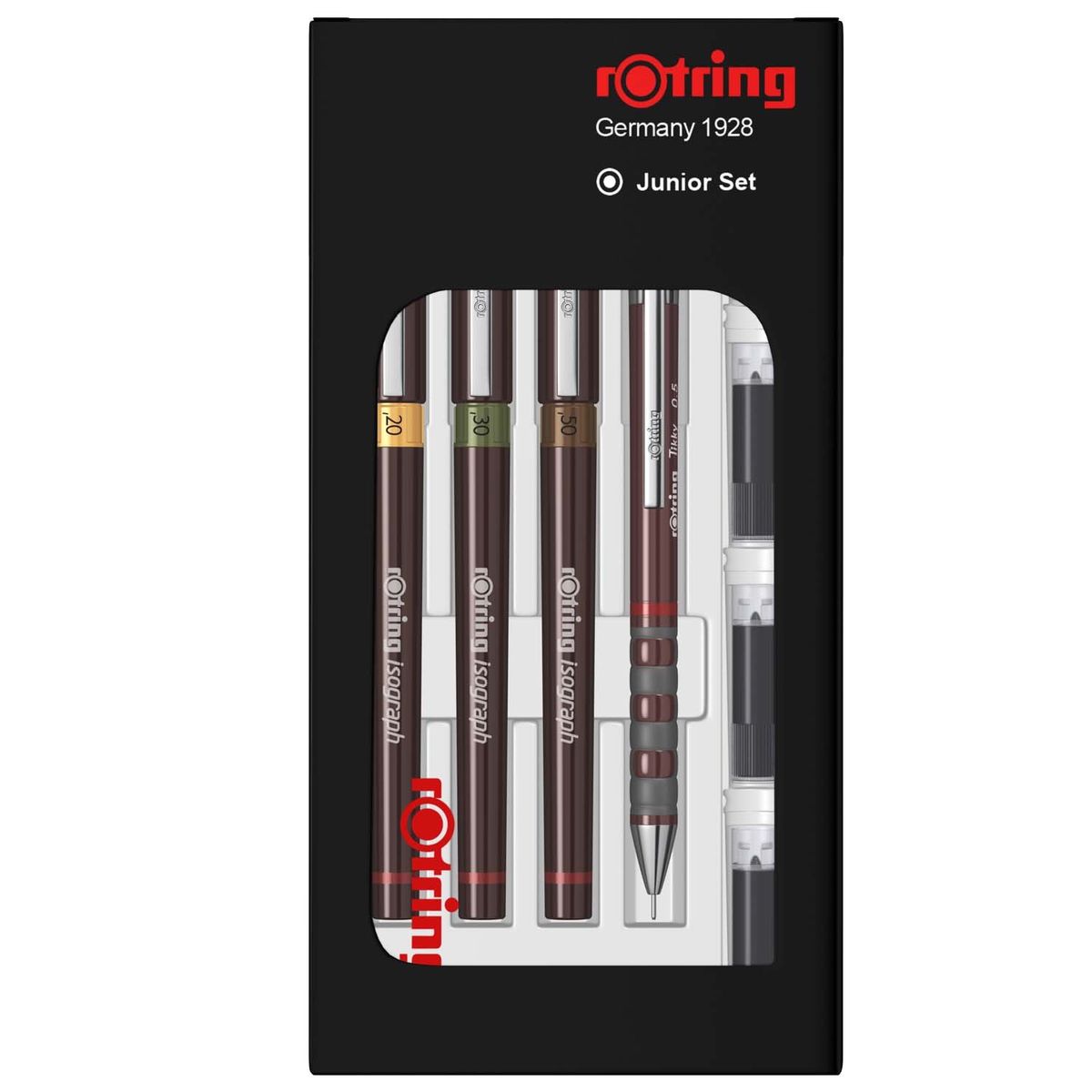 ROTRING - Set Tiralínea Recargable Rotring Isograph(0.2-0.3-0.5mm Junior)