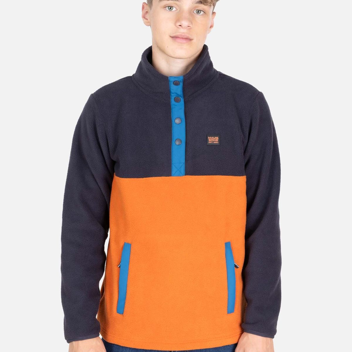 MAUI AND SONS - Poleron Micropolar Coastal Naranjo Infantil Maui And Sons - Naranjo