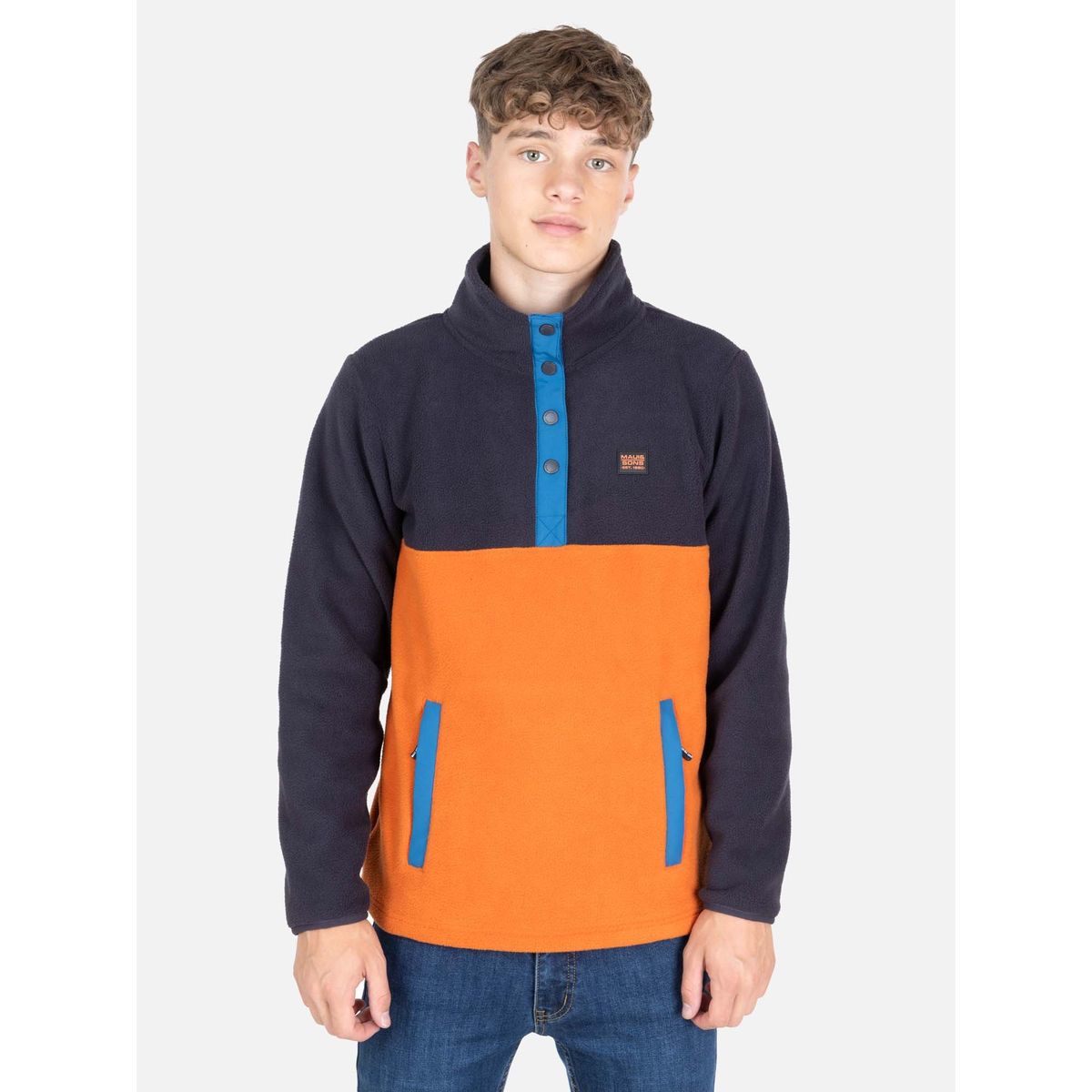 MAUI AND SONS - Poleron Micropolar Coastal Naranjo Infantil Maui And Sons - Naranjo